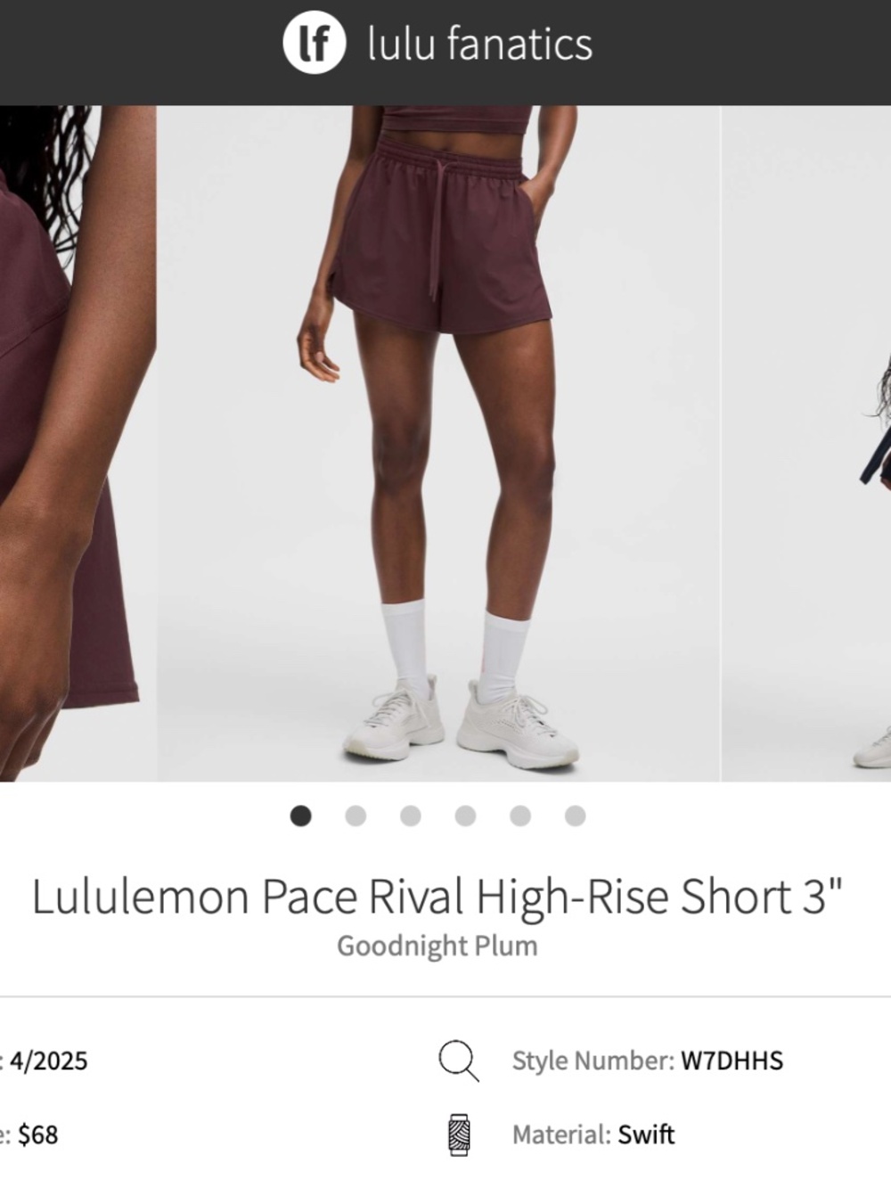 NWT Lululemon Pace Rival High-Rise Short 3" GNPL 4